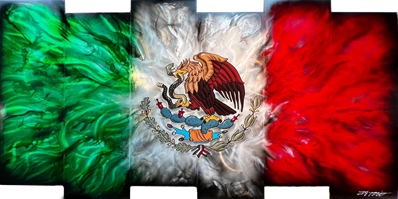 Chris DeRubeisArt titleMexican Flag 38x72