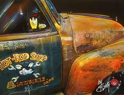 Scotty ZieglerArt titleHot Rod Shop 30x50 /100