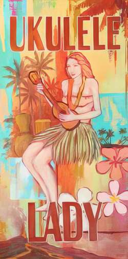 Ukulele Lady 24X12 